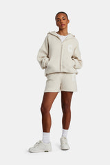 Hooded Zip Through Knitted Jumper