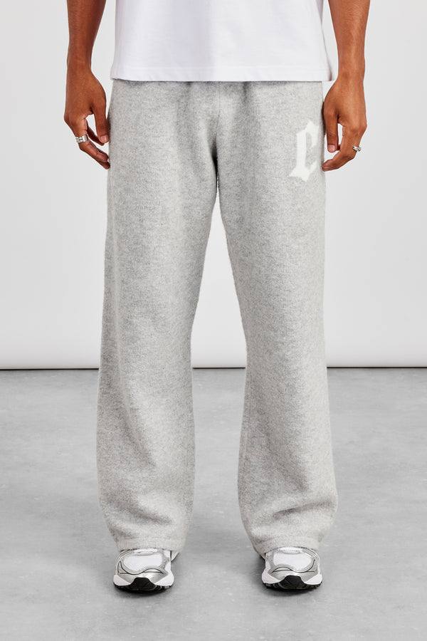 Mens C Knitted Jogger - Grey