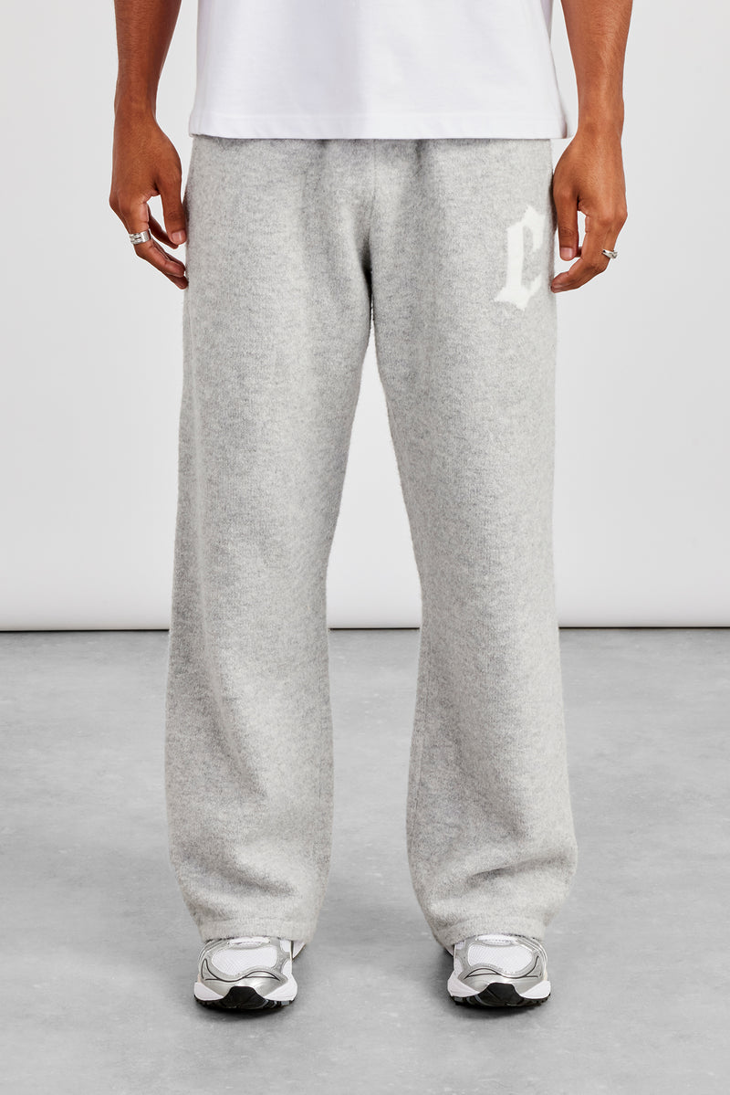 Mens C Knitted Jogger - Grey