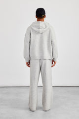 Mens C Knitted Zip Through Hoodie & Jogger - Grey