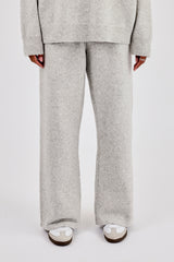Strick-Jogginghose mit Logo – Grau