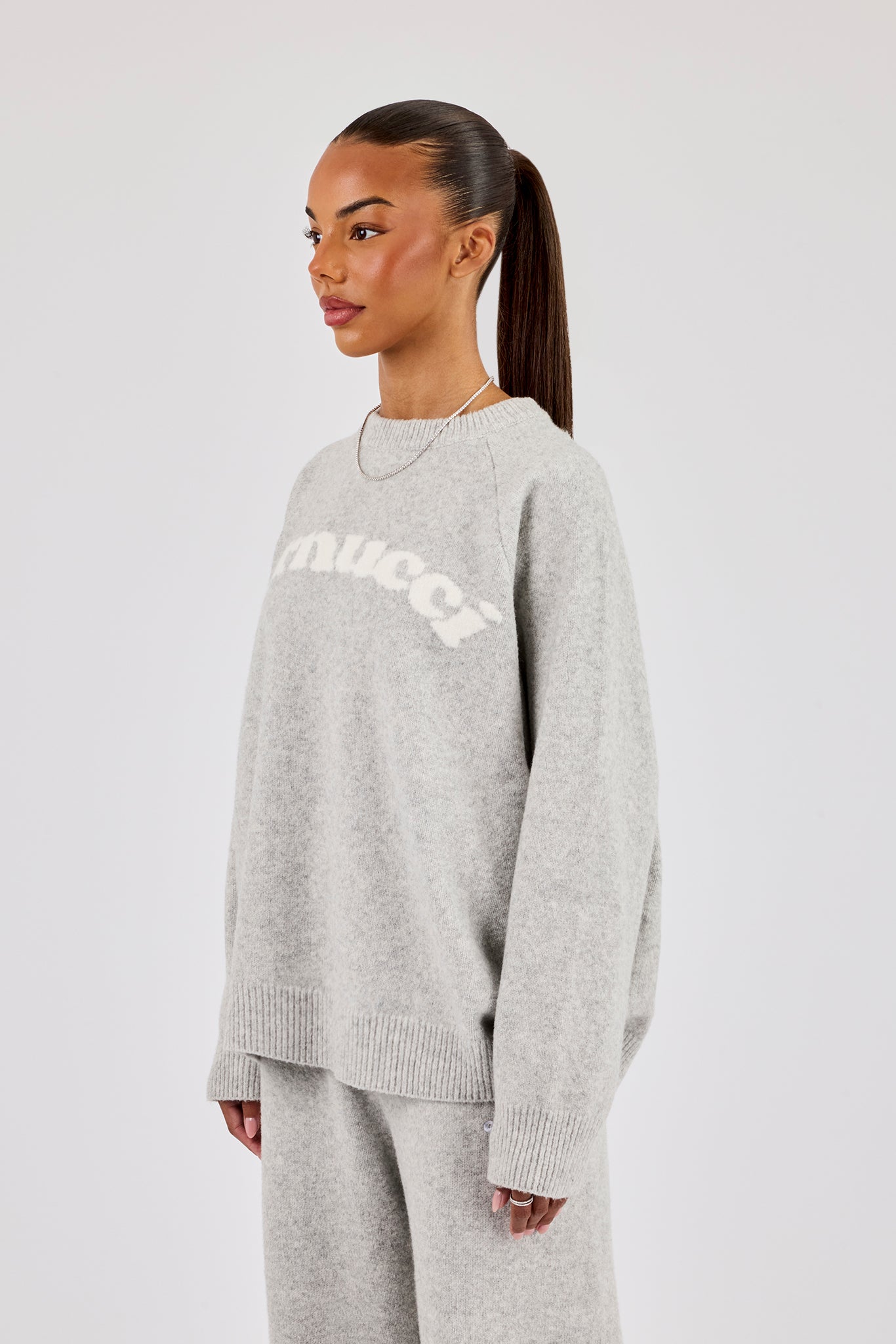 Knit Logo Sweat - Grey
