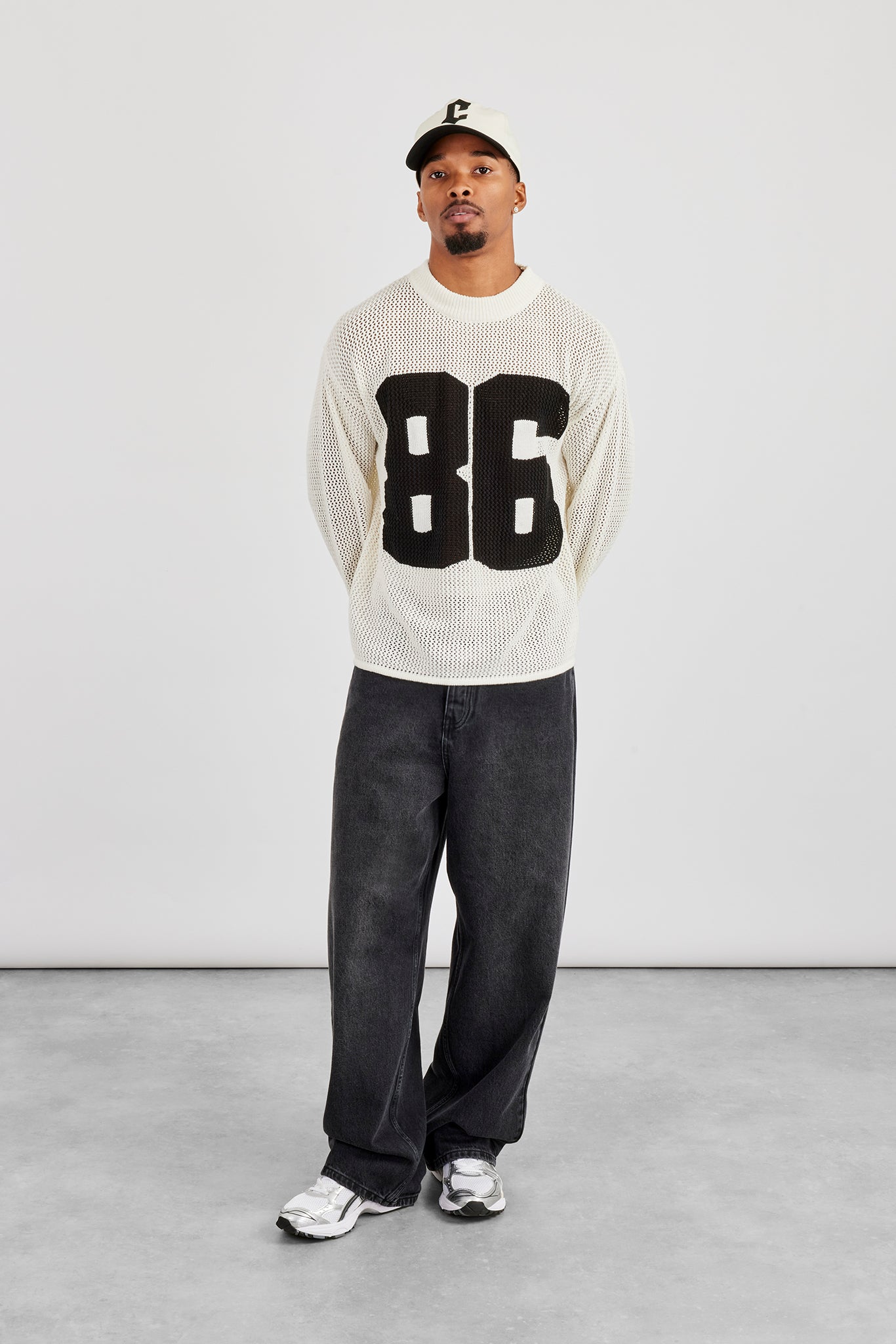 Long Sleeve 86 Knit Top - Off White | Mens Knitwear | Shop