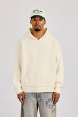 Rib Knitted Hoodie - Off White