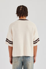 Oversized Boxy Knitted Jersey - Off White