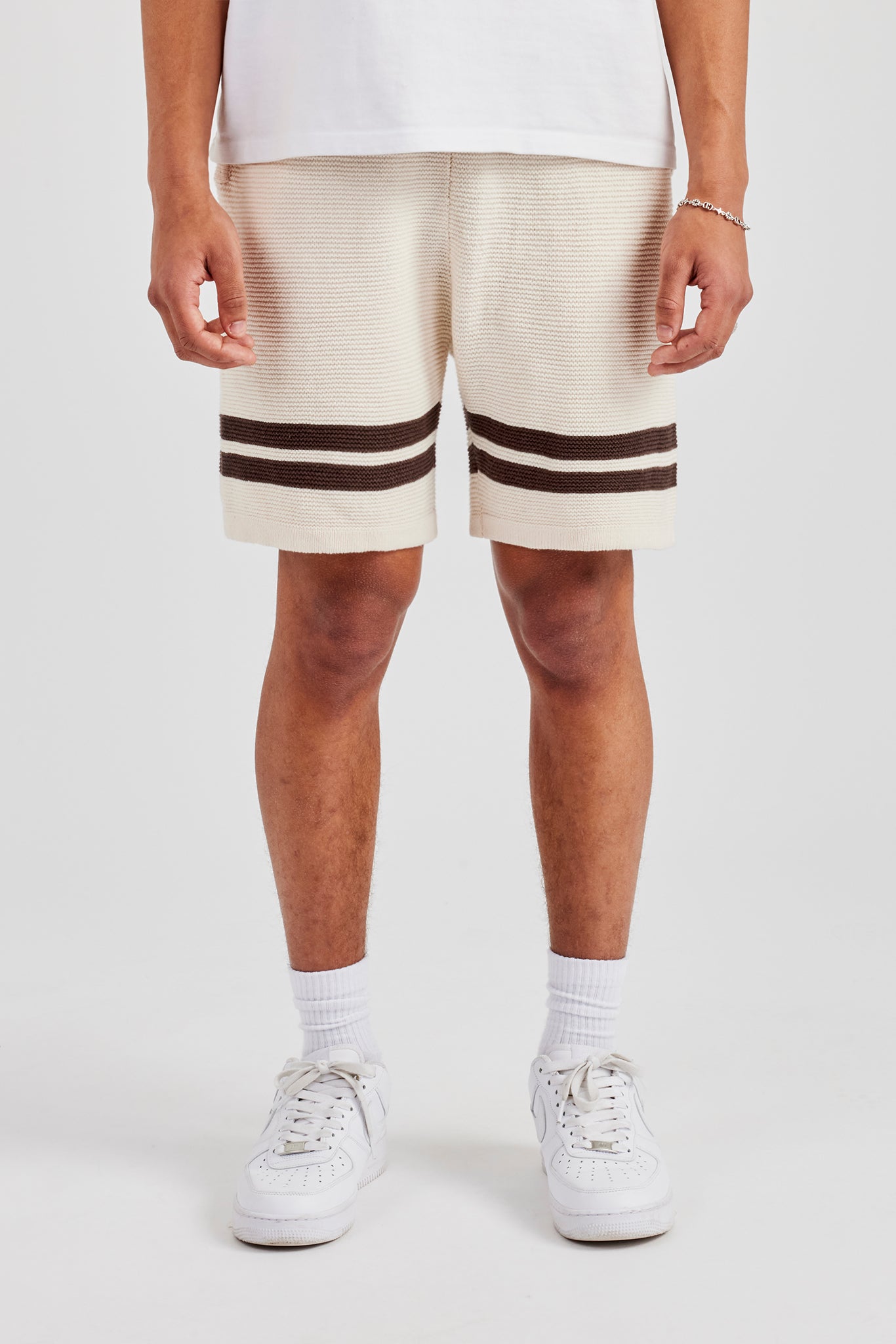 Loose Fit Strickshorts - Off White