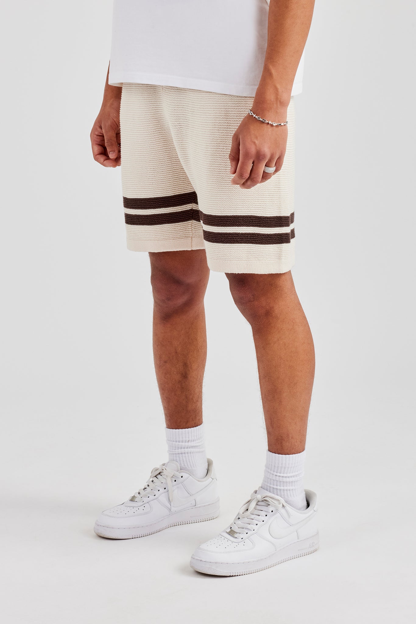 Loose Fit Strickshorts - Off White