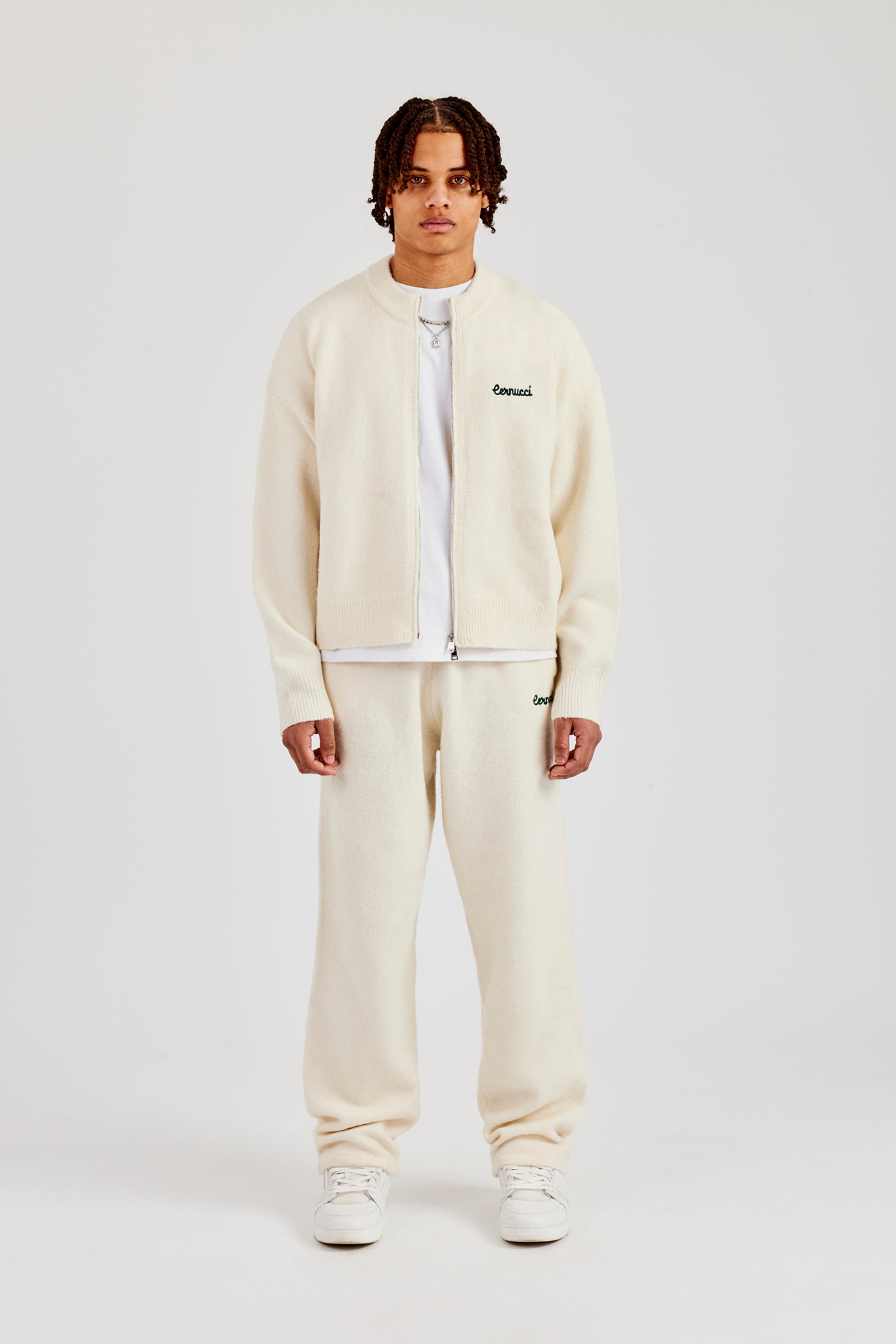 Gestrickte Jogginghose mit geradem Bein