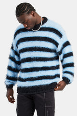 Oversized Fluffy Stripe Knitted Jumper