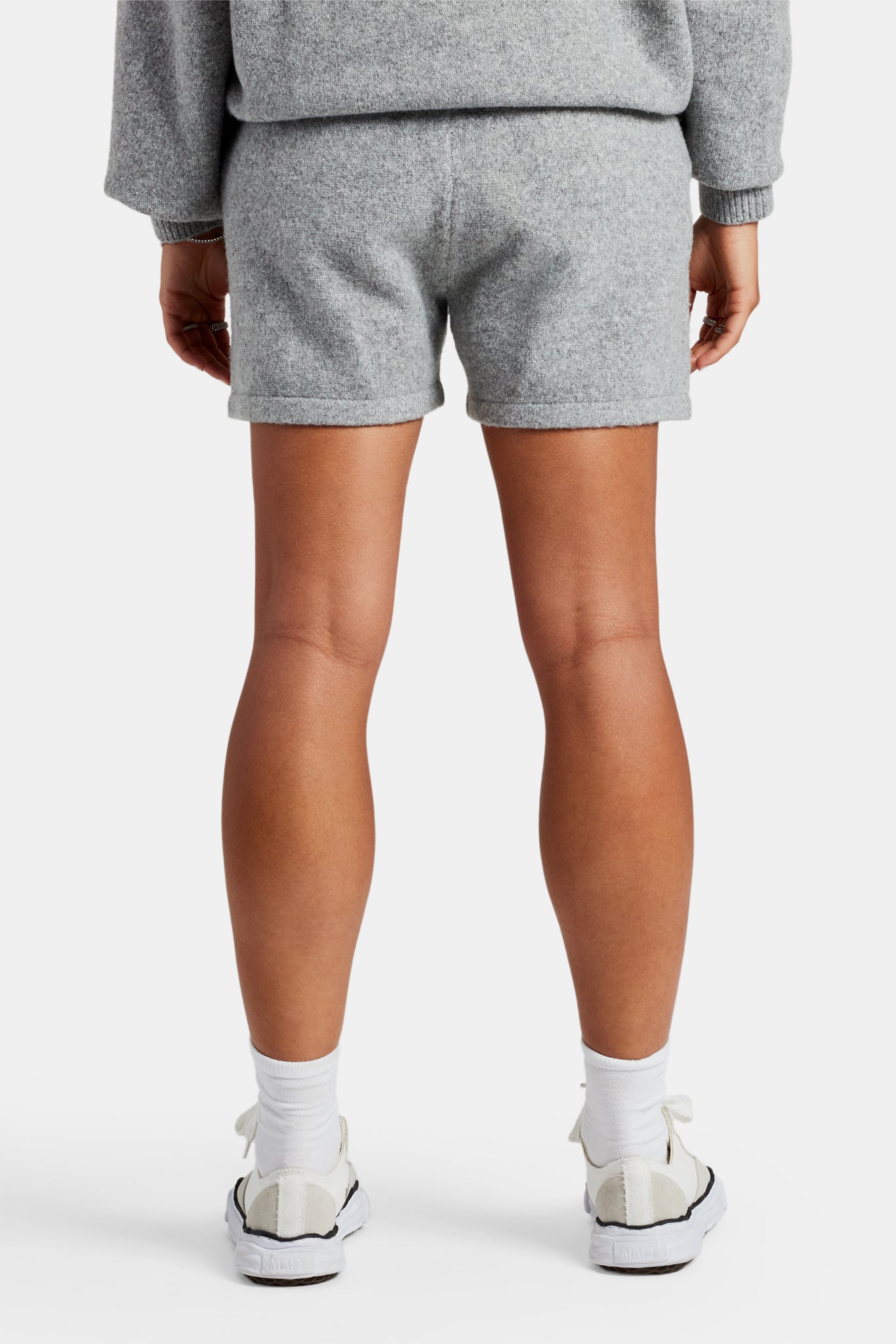 Strickshorts - Grau