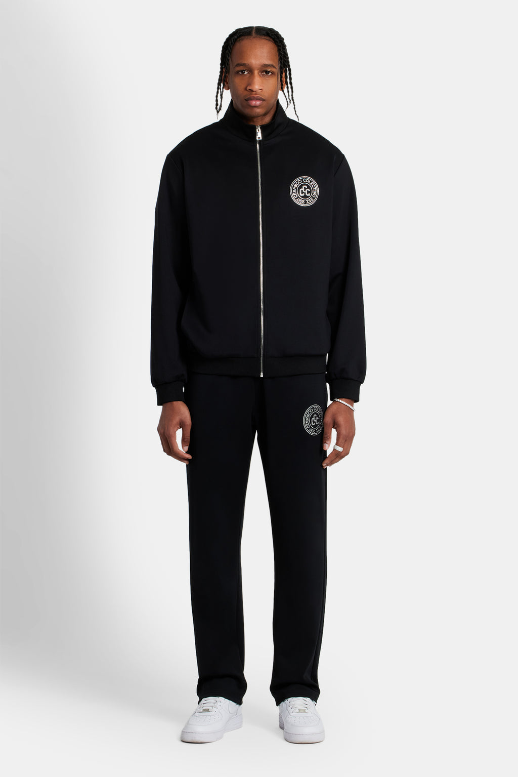 Men Rhinestone Track Suits Rhinestone Crest Tracksuit - Black | Mens Sets | Shop Tracksuits at ...