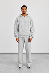 Textured Knitted Hoodie & Jogger - Grey
