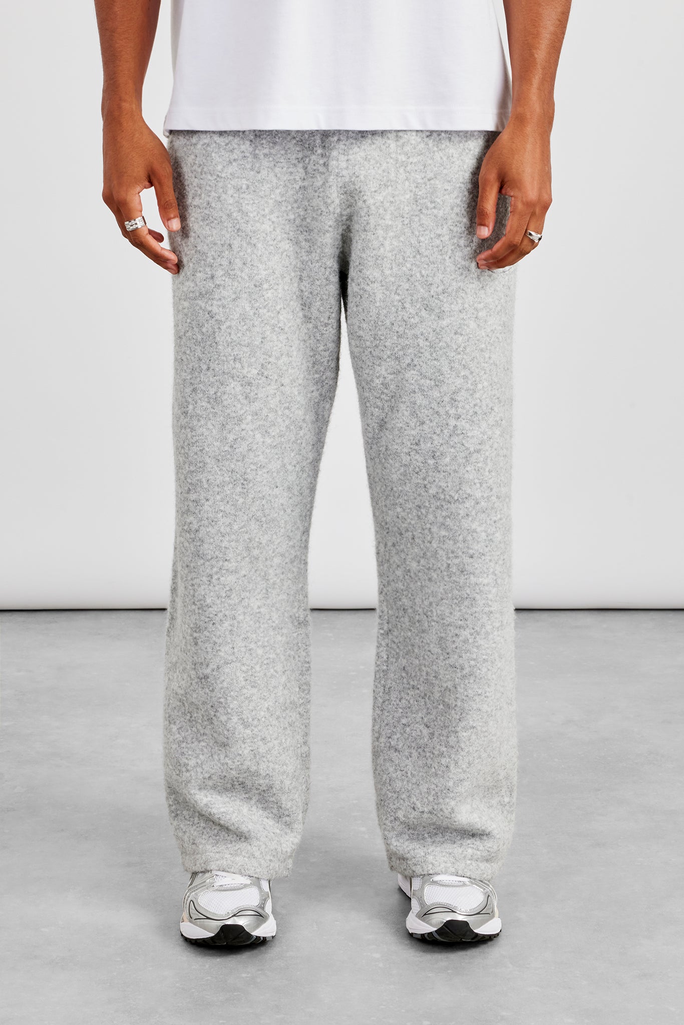 Textured Knitted Jogger - Grey