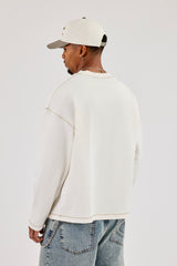 Motel Duo Graphic Long Sleeve T-Shirt - Off White