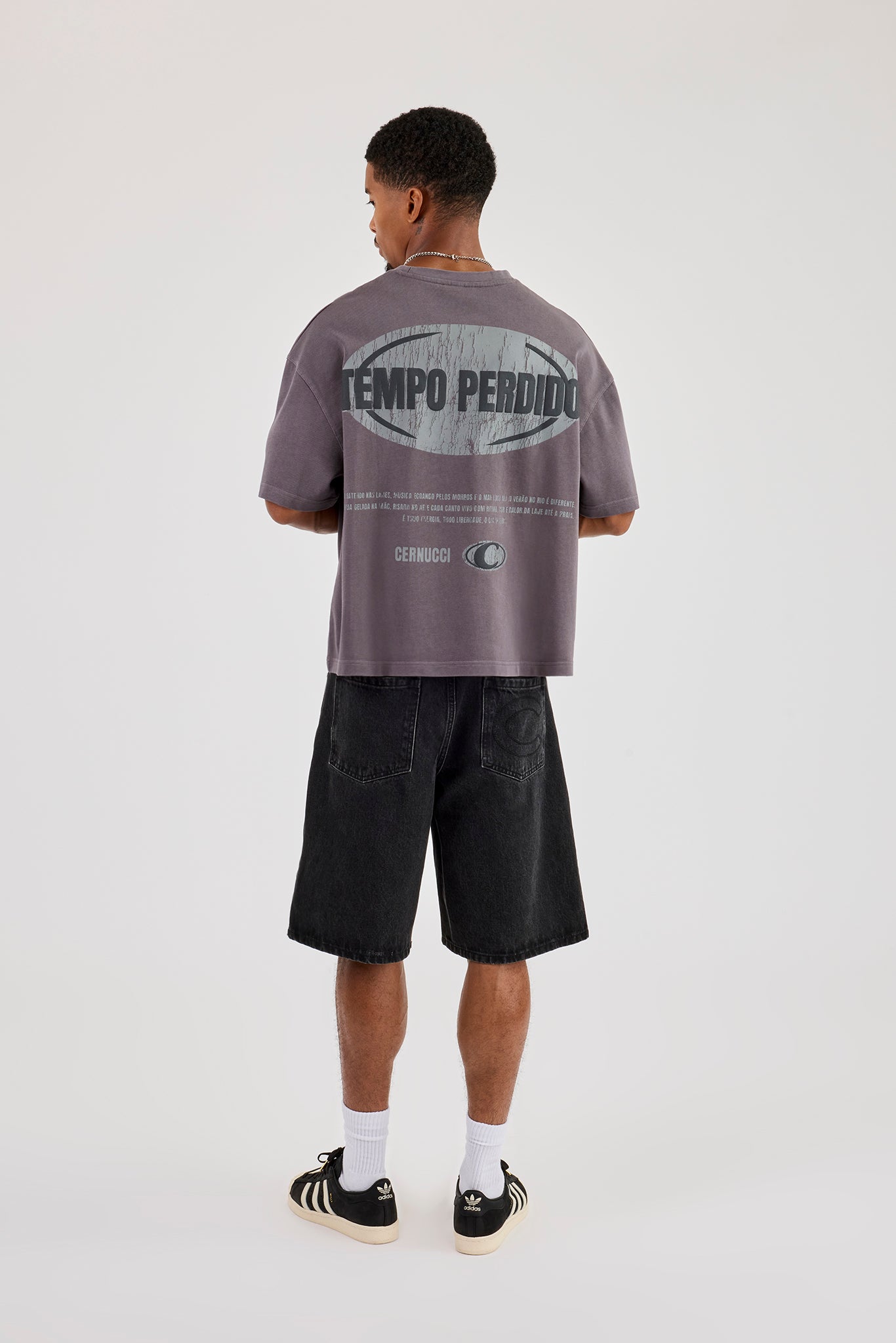 Washed Tempo Perdido Boxy T-Shirt - Grey