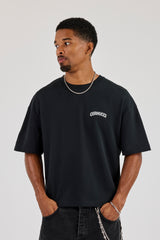 Cernucci Bubble Puff Print Boxy T-Shirt - Black