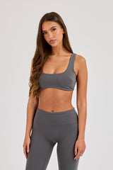 Classic Scoop Neck Bralet - Granite Grey