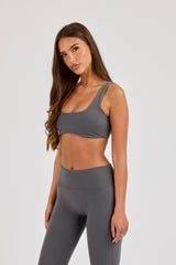 Classic Scoop Neck Bralet - Granite Grey