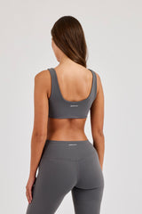 Classic Scoop Neck Bralet - Granite Grey