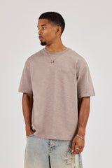 Rua Da Lapa Graphic Slub T-Shirt - Taupe