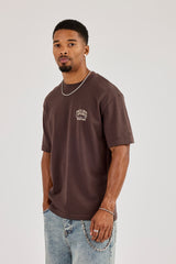 Washed Palm Graphic T-Shirt - Chocolate