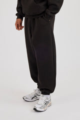 480GSM Fleece Cuffed Jogger - Black