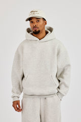 480GSM Fleece Hoodie - Grey Marl