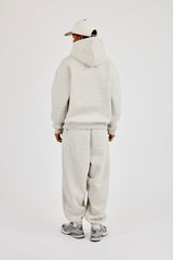 480GSM Fleece Hoodie & Cuffed Jogger - Grey Marl