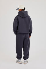 480GSM Fleece Hoodie & Cuffed Jogger - Granite Grey