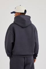 480GSM Fleece Hoodie - Granite Grey