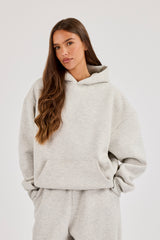 480GSM Fleece Hoodie - Grey Marl