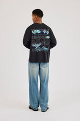 Long Sleeve Meus Crias T-Shirt - Black