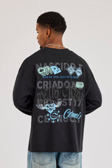 Long Sleeve Meus Crias T-Shirt - Black