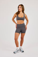 Classic Scoop Neck Bralet & Short - Granite Grey