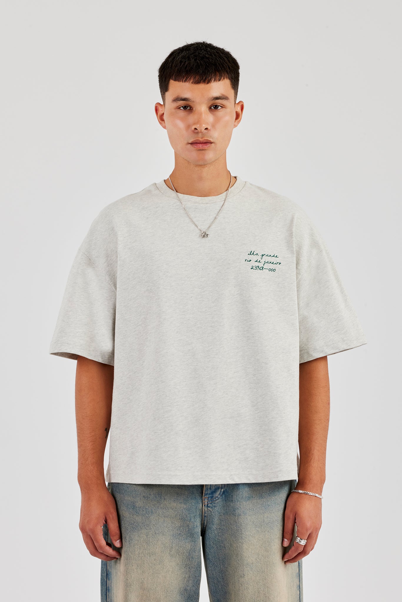 Ilha Grande Boxy T-Shirt - Ash Grey