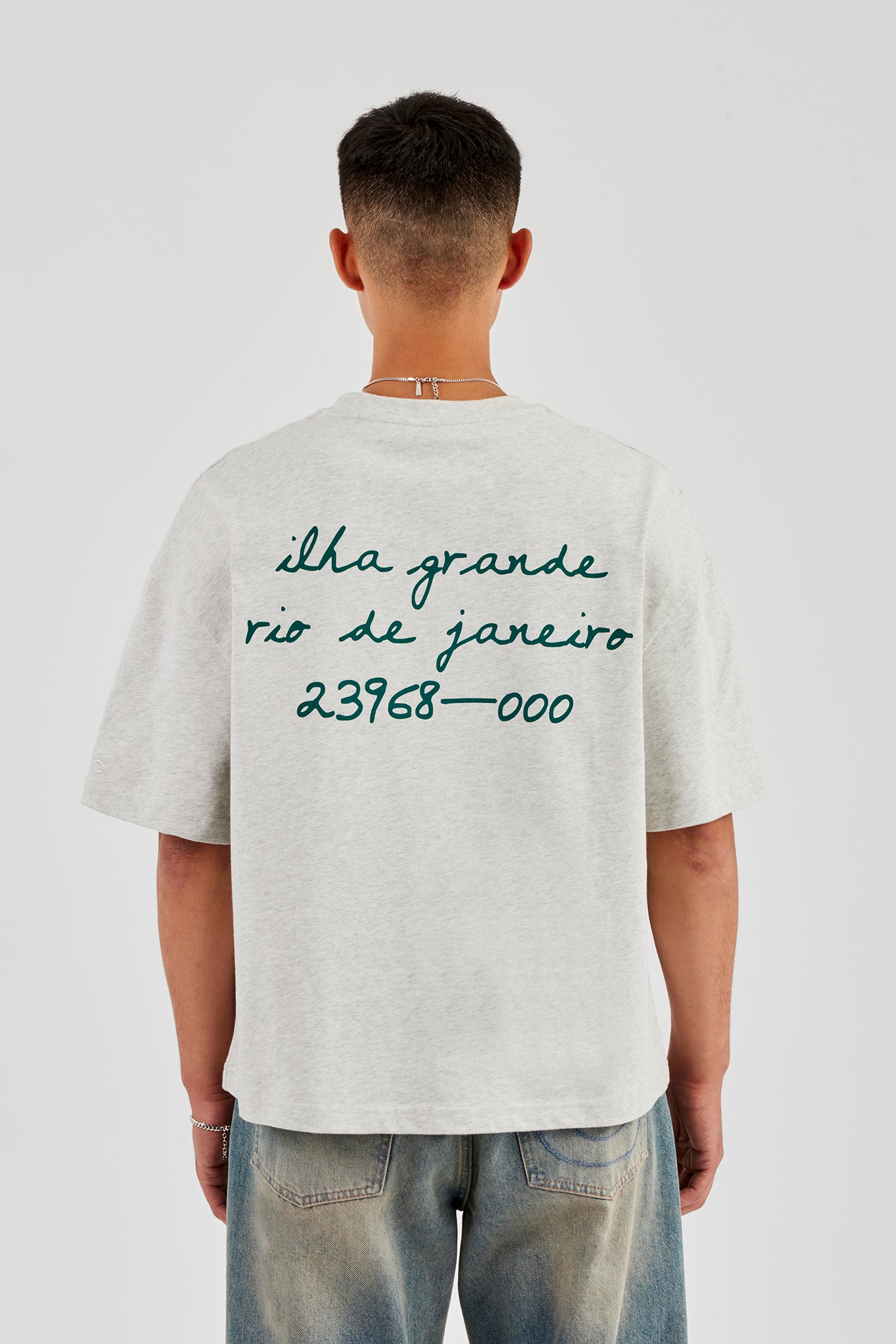 Ilha Grande Boxy T-Shirt - Ash Grey