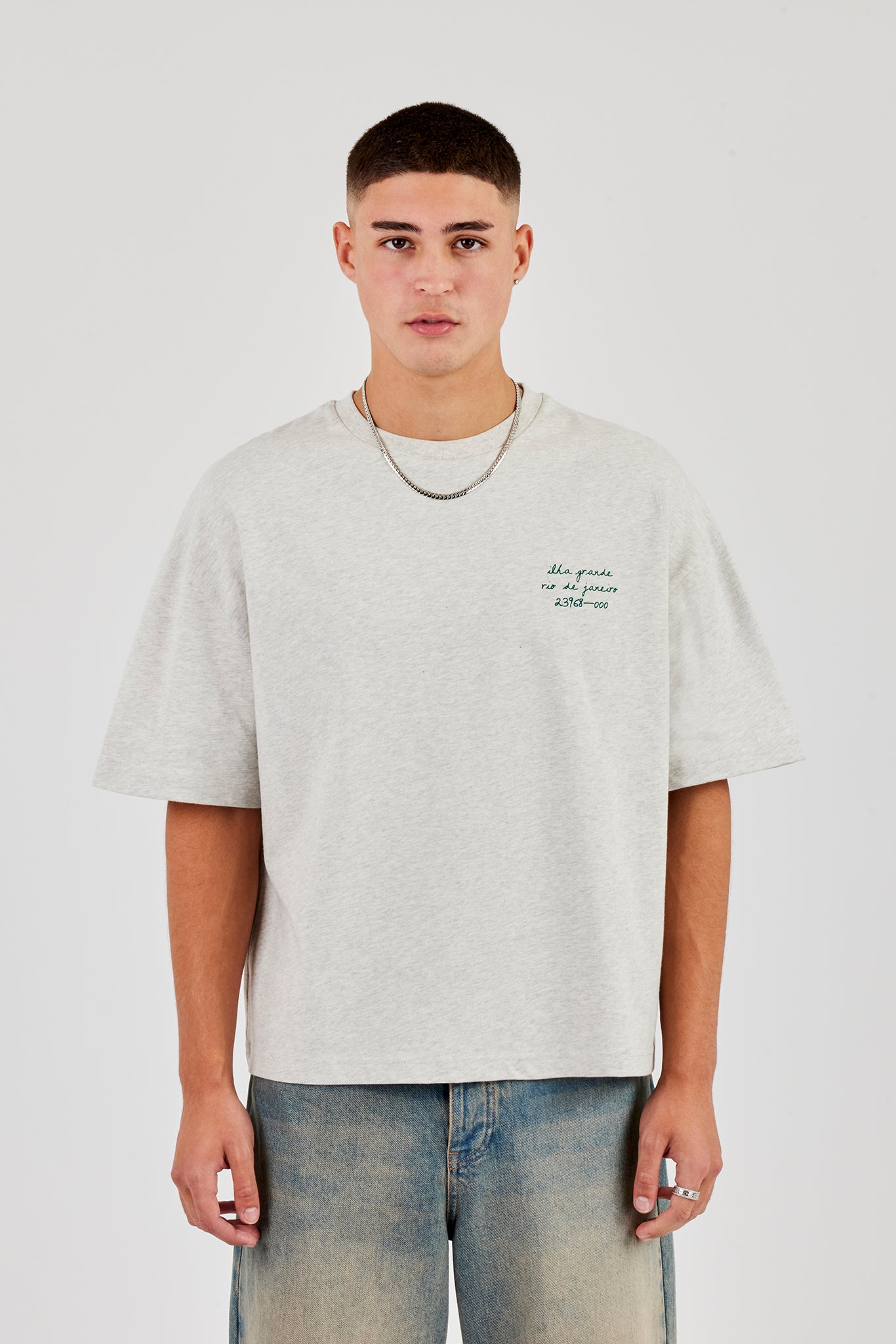 Ilha Grande Boxy T-Shirt - Ash Grey