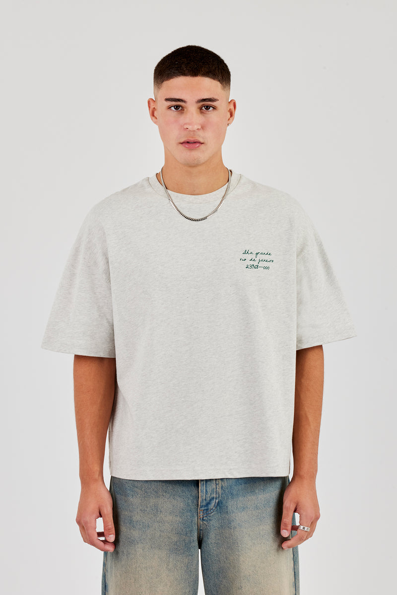 Ilha Grande Boxy T-Shirt - Ash Grey