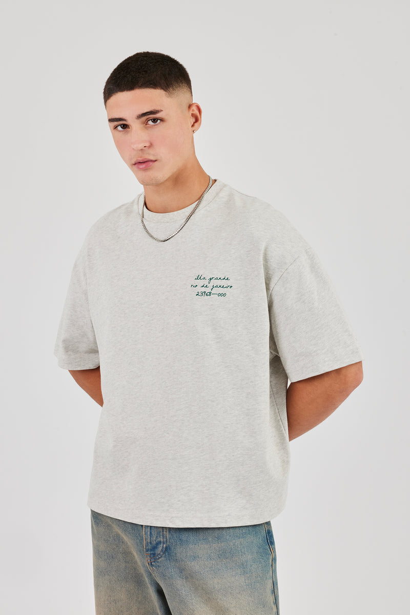 Ilha Grande Boxy T-Shirt - Ash Grey