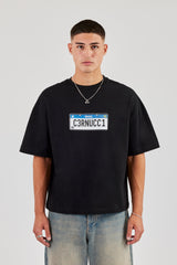 Cernucci Plate Boxy T-Shirt - Black