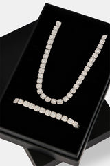 Clustered Tennis Chain & Bracelet - 7mm