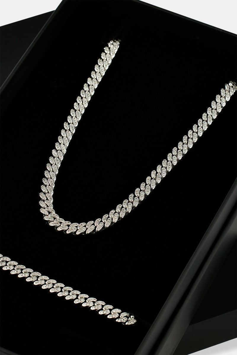 Iced Out Cuban Chain & Bracelet - 6mm