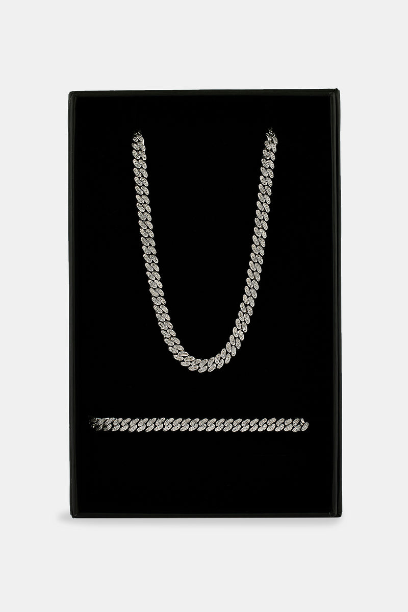 Iced Out Cuban Chain & Bracelet - 6mm