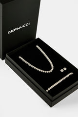 Tenniskette, Armband &amp; Ohrstecker – 5 mm