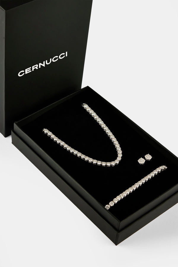 Tennis Chain, Bracelet & Stud - 5mm