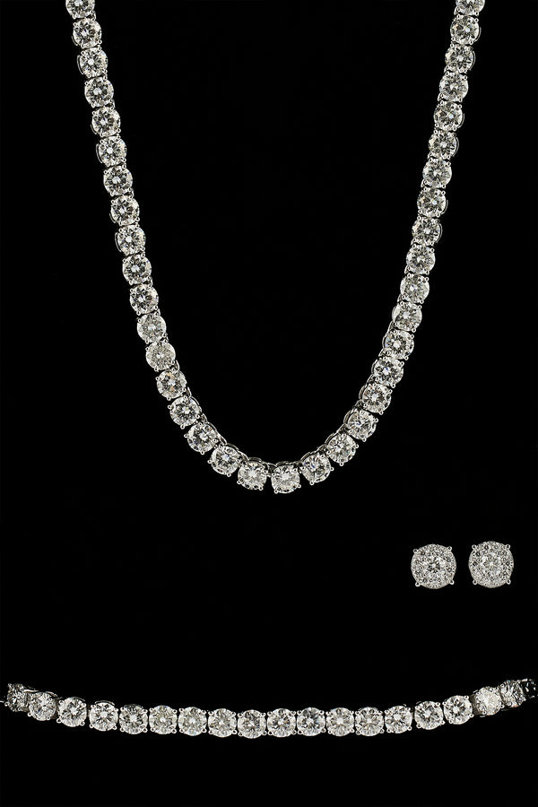 Tennis Chain, Bracelet & Stud - 5mm