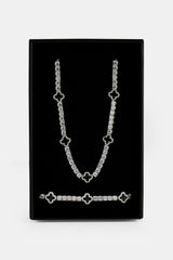 Tenniskette und Armband mit schwarzem Motiv – 5 mm