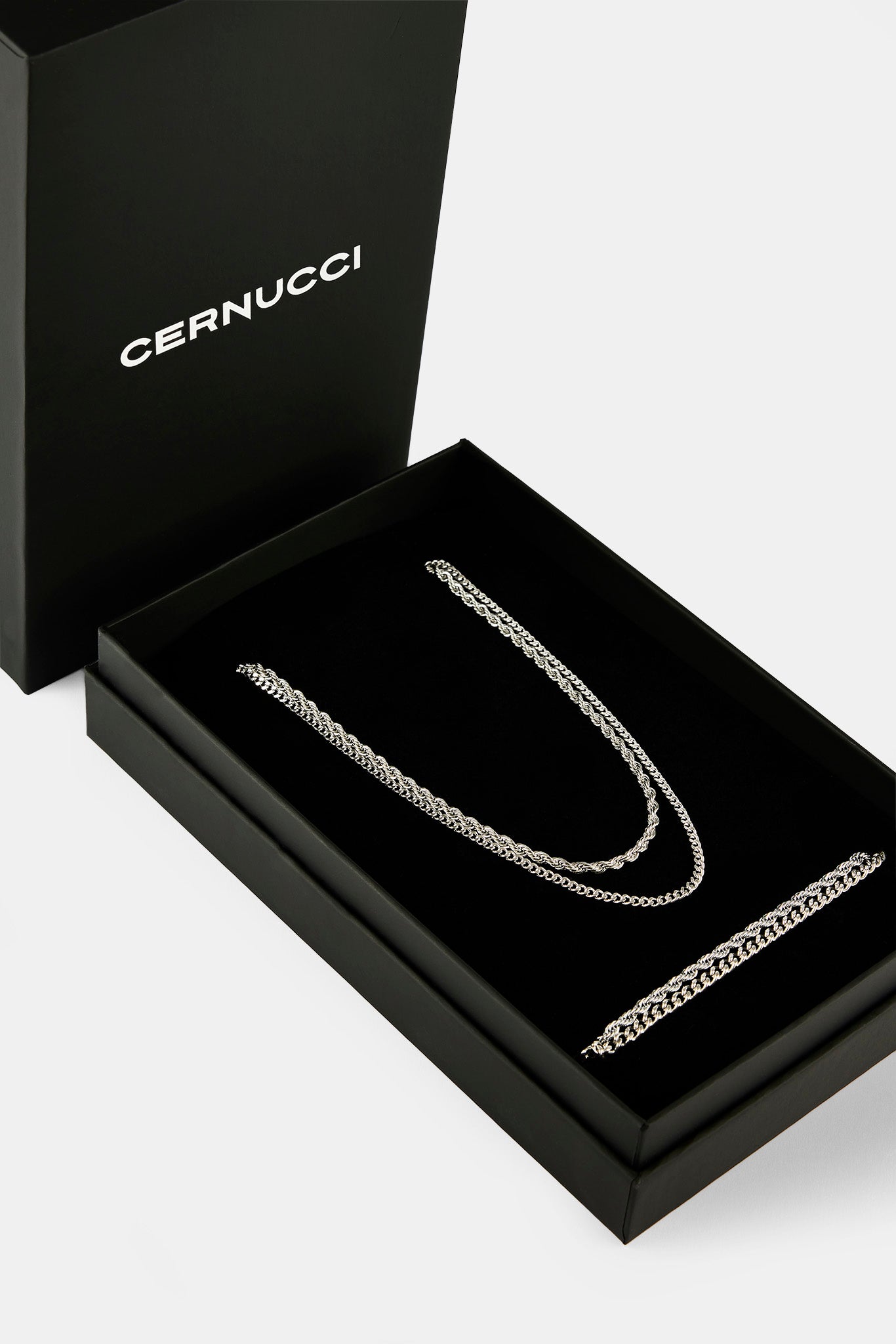 Rope & Micro Cuban Chain & Bracelet - 3mm