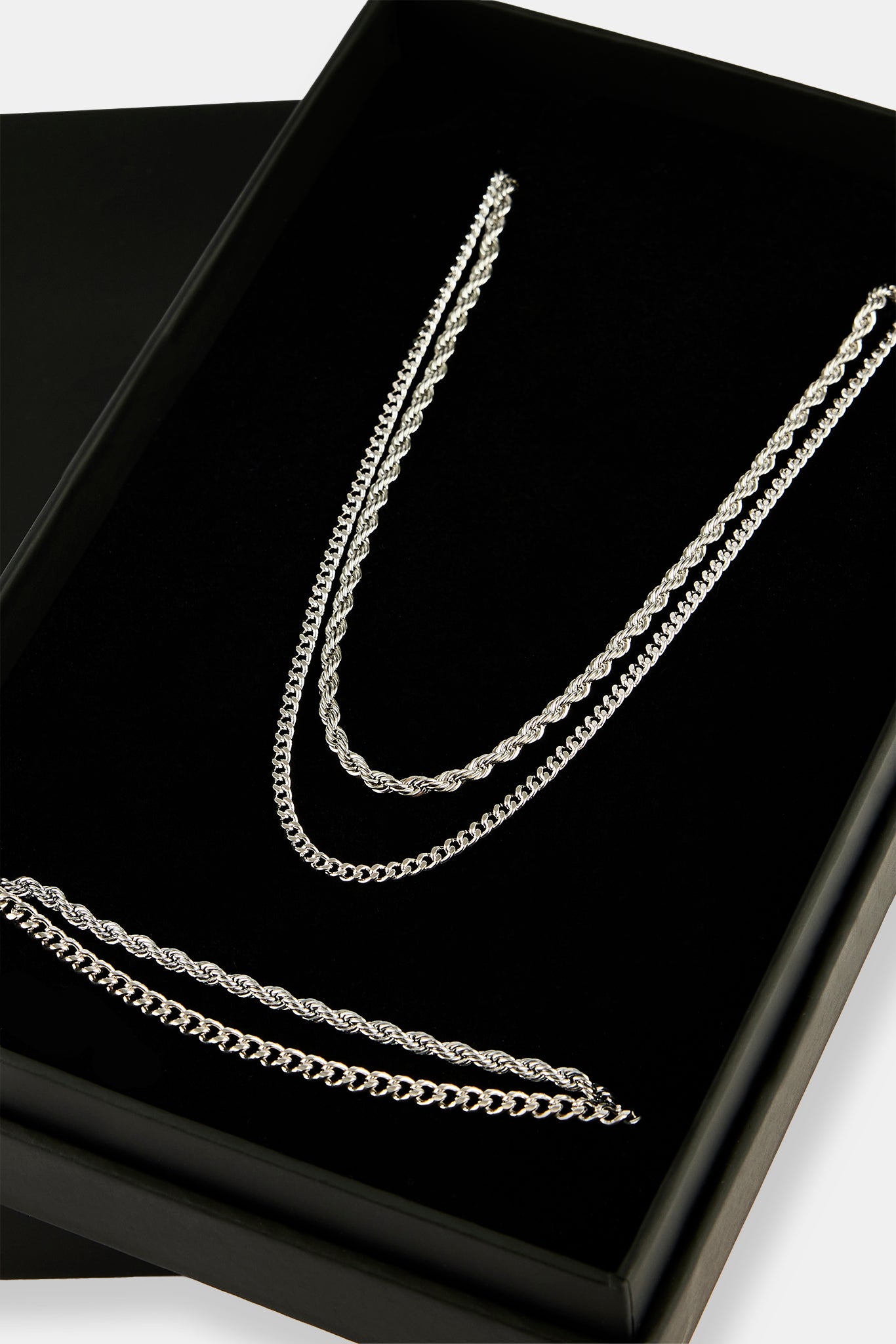 Rope & Micro Cuban Chain & Bracelet - 3mm