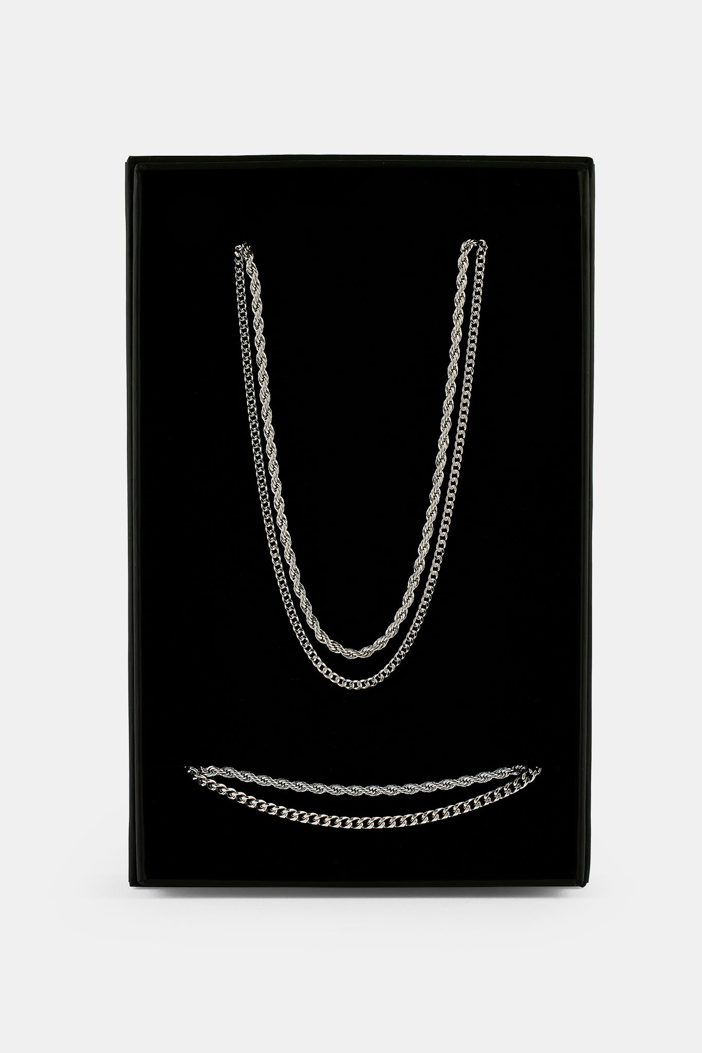 Rope & Micro Cuban Chain & Bracelet - 3mm